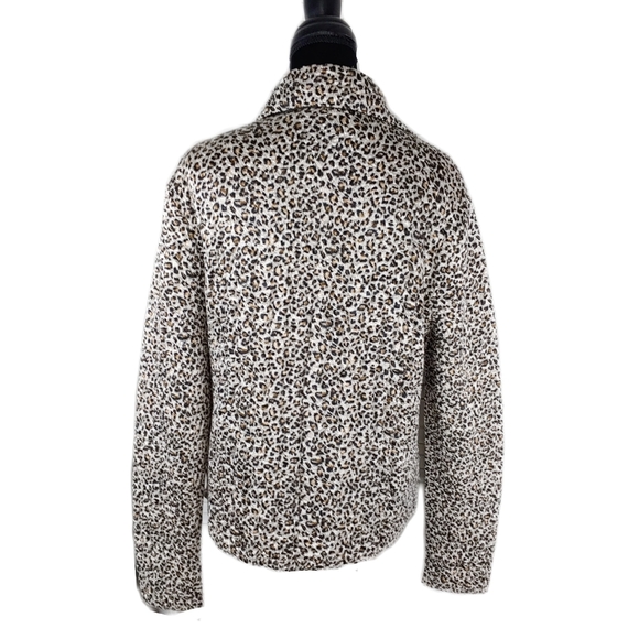 UBU Womens L Black & Leopard Reversible Zip Up Jacket - Picture 12 of 12